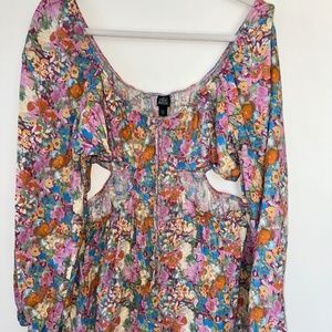 Floral Cutout Dress